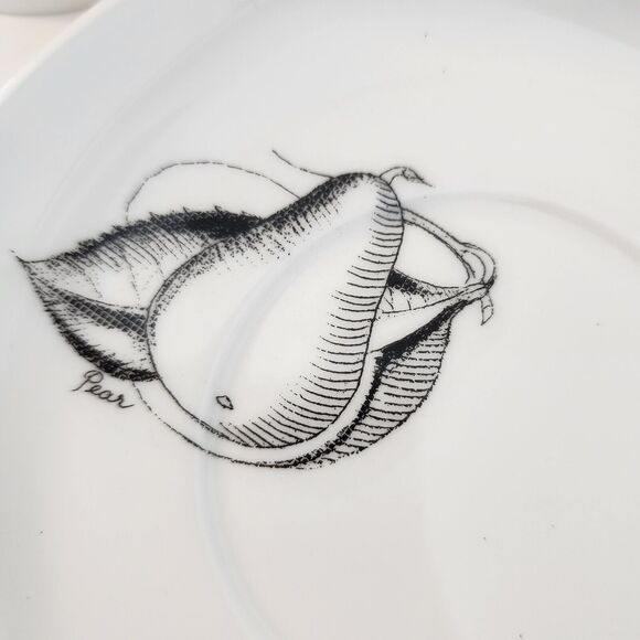 Wedgwood Susie Cooper Black Fruit Demitasse Coffee Cup & Saucer Pear Bone China - Picture 4 of 9